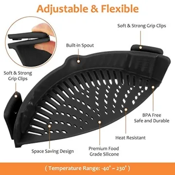 YEVIOR Clip-On Food Strainer for Quick Cooking