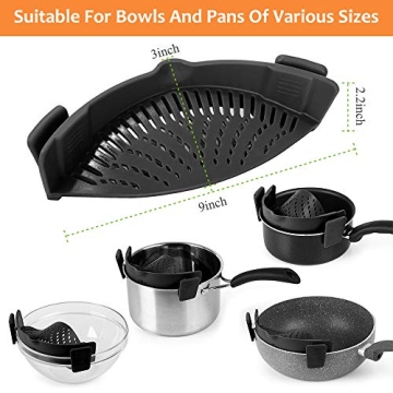 YEVIOR Clip-On Food Strainer for Quick Cooking