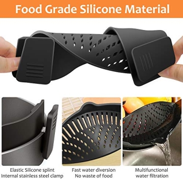 YEVIOR Clip-On Food Strainer for Quick Cooking