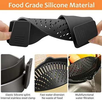 YEVIOR Clip-On Food Strainer for Quick Cooking