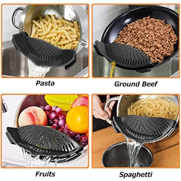 YEVIOR Clip-On Food Strainer for Quick Cooking