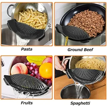 YEVIOR Clip-On Food Strainer for Quick Cooking