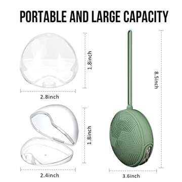 Smlpuame 4 Pack Pacifier Holder Case Set,2 Silicone Portable Pacifier Cover Pouch Bag for Diaper Bag...