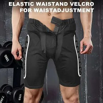 Protective Padded Shorts，3D Protection Hip Butt XPE Protective Gear Guard for Ski Snowboard and Skateboarding 4Men Women Youth