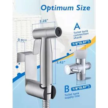 BRITULIF Handheld Bidet Sprayer for Toilet - Adjustable Jet and Eco-Friendly Design