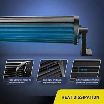 Nilight LED Light Bar 50Inch 288W 20100LM Curved Spot Flood Combo Driving Lamp Roof Bumper Off Road LED Work Lights Pods for Van Camper Wagon Car Pickup Golf Cart ATV UTV SUV Truck Boat 4x4