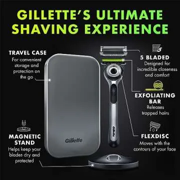 Gillette Labs with Exfoliating Bar by Gillette Mens Razor and Travel Case, Shaving Kit for Men, Stor...