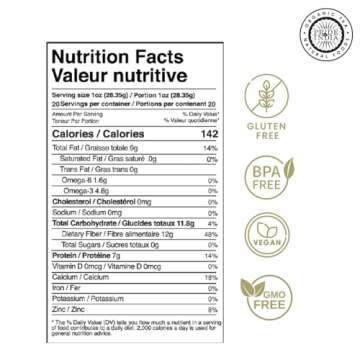 Pride Of India - Whole White Chia Seeds Raw Natural - 1.25 Pound (20 Oz) Jar with 24+ Servings - Omega-3 & Calcium Superfood - Great in smoothies, yogurt, baking, cereal, cookies, breakfast and more