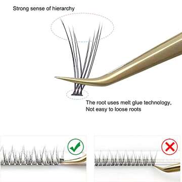 IECILI Individual Lashes/Lash Clusters 480pcs 8-14mm Cluster Eyelash Extensions /12 Roots/C Curl /0.07mm Cluster Lashes/Faux Mink Lash Extensions (C Curl, Fishtail Lashes-0.07mm)