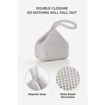 BABEYOND Women's Beaded Clutch Evening Bags Vintage Elegant Triangle Purse for 1920s Party Prom Wedd...