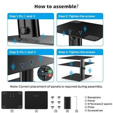 BoYata Monitor Stand, Adjustable Monitor Riser Metal Computer Stand Compatible with TV, PC, Laptop, Computer, iMac, and All Screen Display-Black