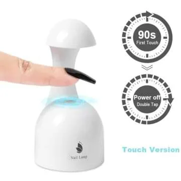 Lotifie Mini UV Light for Gel Nails, Great Value Eggshell LED Nail Lamp, USB Nail Dryer for Fast Curing Gel Nail Polish, Gel Glue,Nail Art,Semi Cured Gel Nail Strips