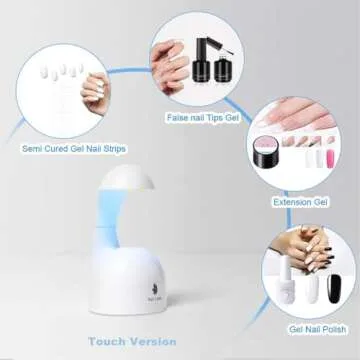Lotifie Mini UV Light for Gel Nails, Great Value Eggshell LED Nail Lamp, USB Nail Dryer for Fast Curing Gel Nail Polish, Gel Glue,Nail Art,Semi Cured Gel Nail Strips