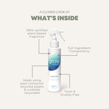 Grow Fragrance Air Freshener Spray - Non-Toxic, Plant-Based