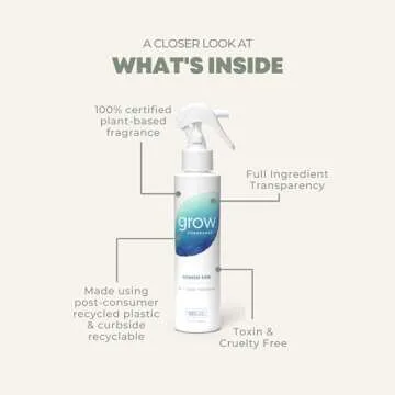 Grow Fragrance Air Freshener Spray - Non-Toxic, Plant-Based