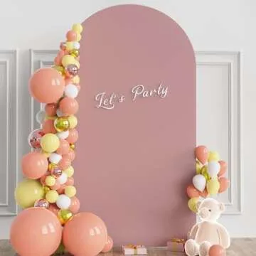 Wokceer 7.2FT Wedding Arch Cover Spandex in Dusty Rose