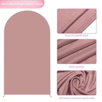 Wokceer 7.2FT Wedding Arch Cover Spandex in Dusty Rose