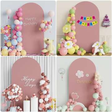 Wokceer 7.2FT Wedding Arch Cover Spandex in Dusty Rose