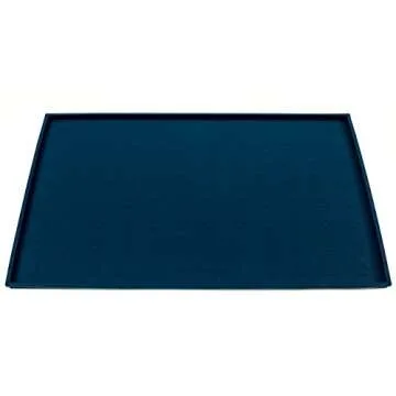 Humble Pet Food Mat Feeding Tray - Non-Slip, Anti-Spill, Raised Dog Food Mat, Easy Clean Waterproof - Premium Quality Silicone - Perfect for Dog Bowl Mat and Cat Feeding Mat Tray, 24" x 16" (Blue)