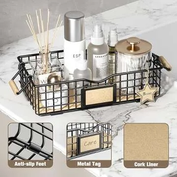 Qcold 3-Pack Storage Baskets Set - Stylish Home Organizers