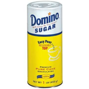 Domino Premium Pure Cane Granulated Sugar Canister, 1 lbs (453 g)