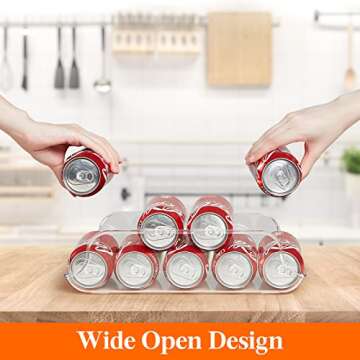 Lifewit 2pcs Soda Can Organizer for Refrigerator Kitchen Pantry Fridge Freezer Countertop Cabinet in...