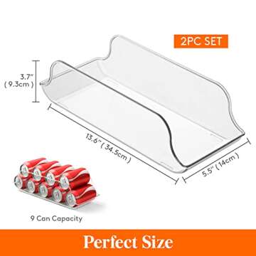 Lifewit 2pcs Soda Can Organizer for Refrigerator