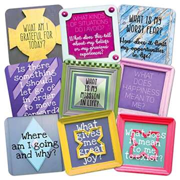 Sunny Present Empowering Questions Cards - 52 Self Care Cards for Mindfulness & Meditation, Writing,...