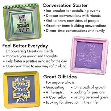 Sunny Present Empowering Questions Cards - 52 Self Care Cards for Mindfulness & Meditation, Writing, or Any Other Process You Choose - The Original Deck