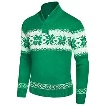 Stylish COOFANDY Ugly Christmas Pullover Sweater for Men