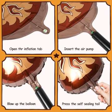 Lidmada 4Pcs Cowboys Balloons for Parties and Events