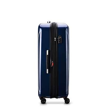DELSEY PARIS Helium Aero Hardside Expandable Luggage with Spinner Wheels, Blue Cobalt, Checked-Large 29 Inch
