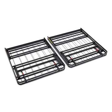 Amazon Basics Bed Frame with Storage, Foldable Metal Platform, Sturdy Steel, No Box Spring Needed, 14-inch High, Tool-Free Setup, Queen Size, Black