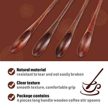 Stylish Wooden Coffee Mixing Spoons for Every Beverage