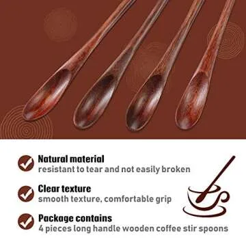 Stylish Wooden Coffee Mixing Spoons for Every Beverage