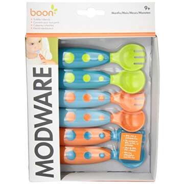 Boon Modware Toddler Utensils, Blue Multi