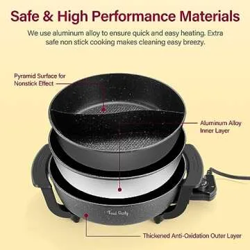 Electric Hot Pot Dual-Sided Cooker for Family Meals