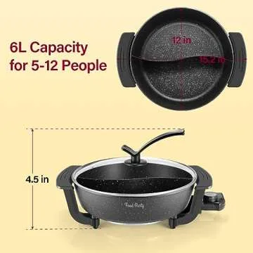 Electric Hot Pot Dual-Sided Cooker for Family Meals