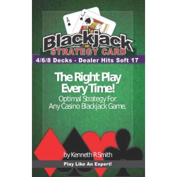 Blackjack Basic Strategy Chart: 4/6/8 Decks, Dealer Hits Soft 17
