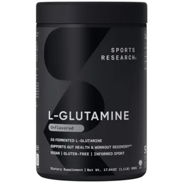 Sports Research L-Glutamine - Workout Recovery, Immune Health & Gut Health Support - 5 G Per Serving...
