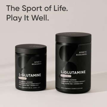 Sports Research L-Glutamine for Workout Recovery and Health