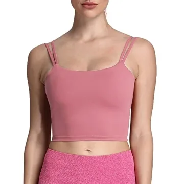 Aoxjox Women's Backless Workout Sports Bra in Pink