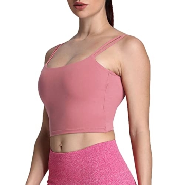 Aoxjox Women's Backless Workout Sports Bra in Pink