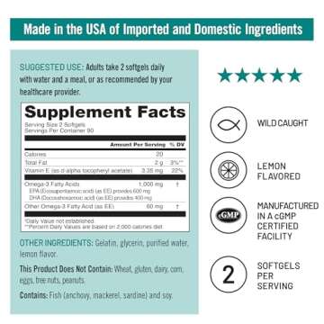 Extra-Strength Omega 3 Fish Oil 1000mg - NatureWise