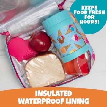 Bentology Lunch Box for Girls-Kids Insulated, Durable Lunchbox Tote Bag Fits Bento Boxes, Containers...