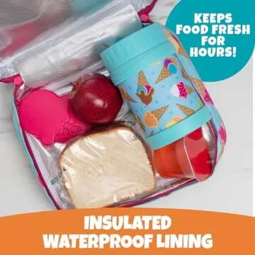 Bentology Lunch Box for Girls-Kids Insulated, Durable Lunchbox Tote Bag Fits Bento Boxes, Containers...