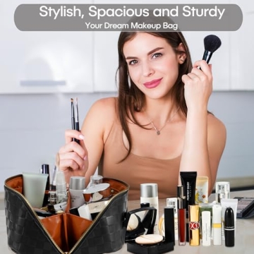 Stylish ALEXTINA Travel Cosmetic Bag - Large Capacity Makeup Organizer