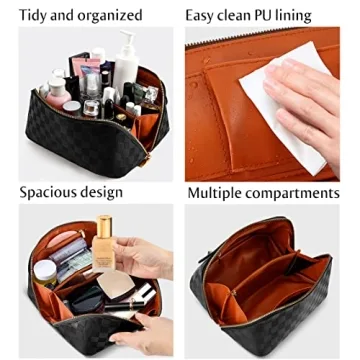 Stylish ALEXTINA Travel Cosmetic Bag - Large Capacity Makeup Organizer