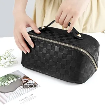 Stylish ALEXTINA Travel Cosmetic Bag - Large Capacity Makeup Organizer