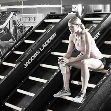 JACOBS LADDER Gronk Edition Step Machine, Gronk Edition | Black | Dimensions 76" x 27.25" x 65.5" | 300 lbs